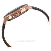 Alexandre Christie AC 6141 MD Black Rosegold Leather Strap